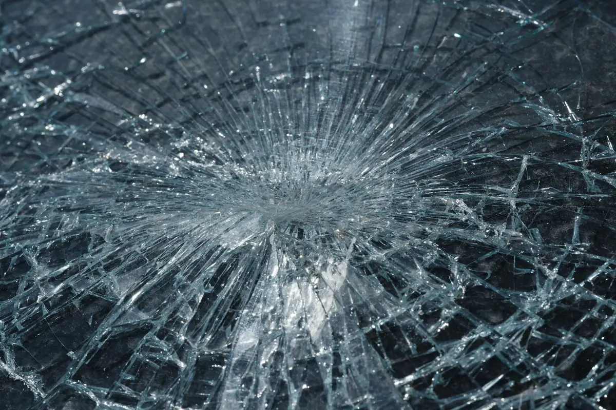 Shattered windshield that needs replacement in Palm Bay